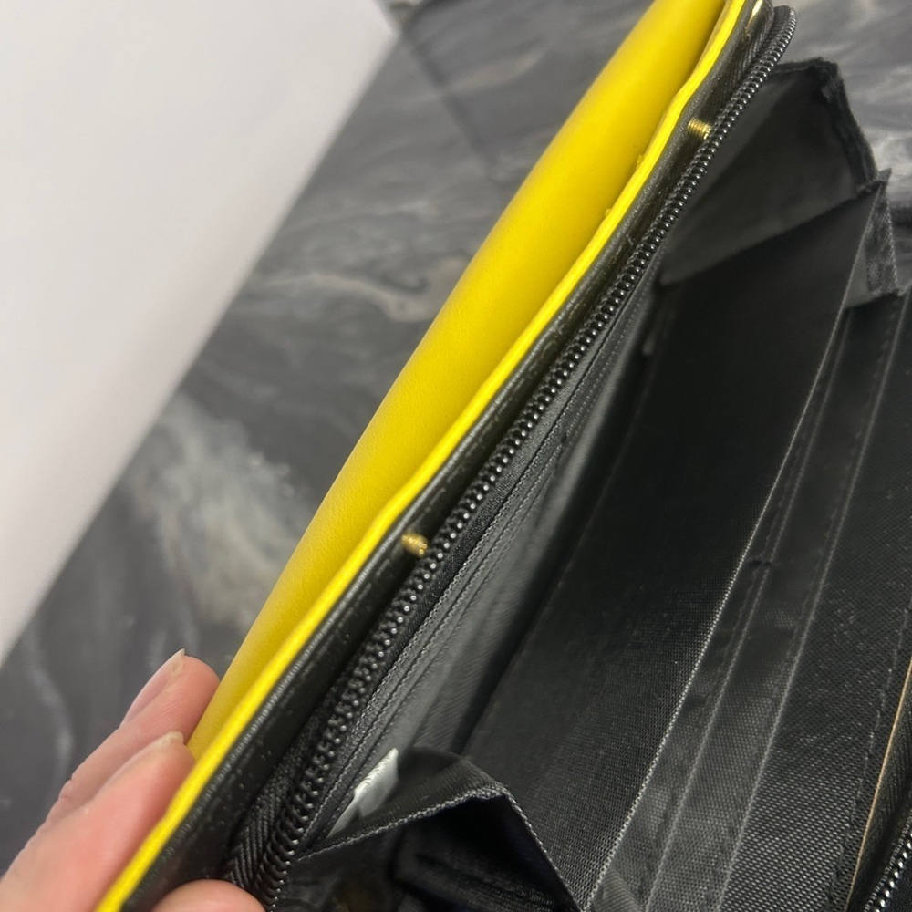 Vibrant Yellow Leather Wristlet​ - Picture 4 of 4